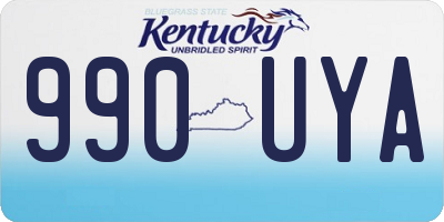 KY license plate 990UYA