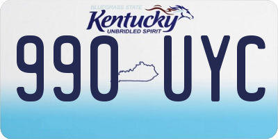KY license plate 990UYC