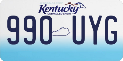 KY license plate 990UYG
