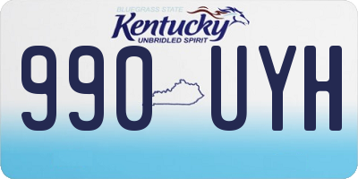 KY license plate 990UYH