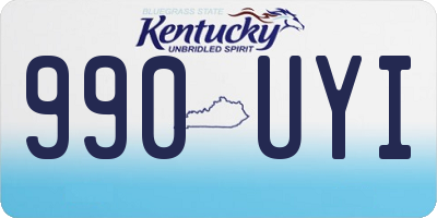 KY license plate 990UYI