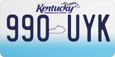 KY license plate 990UYK