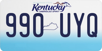 KY license plate 990UYQ