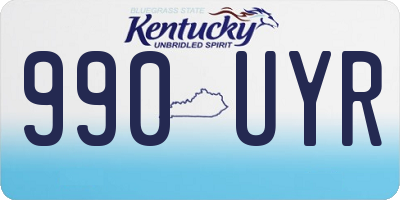 KY license plate 990UYR