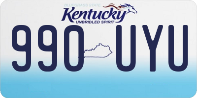 KY license plate 990UYU