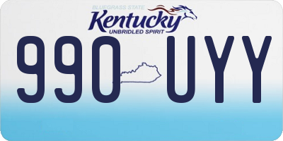 KY license plate 990UYY