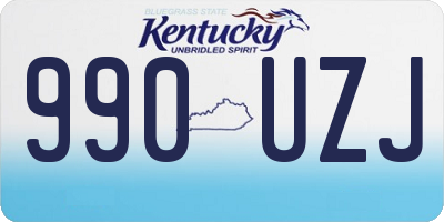KY license plate 990UZJ