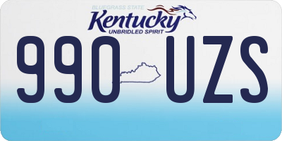 KY license plate 990UZS