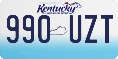 KY license plate 990UZT