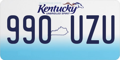 KY license plate 990UZU