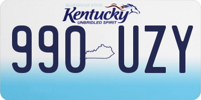 KY license plate 990UZY