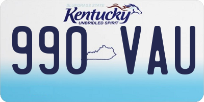 KY license plate 990VAU