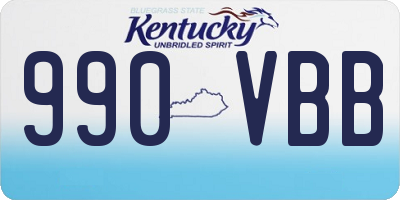 KY license plate 990VBB