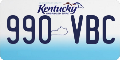 KY license plate 990VBC