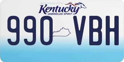 KY license plate 990VBH