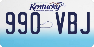 KY license plate 990VBJ