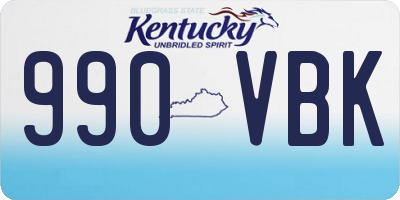 KY license plate 990VBK