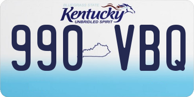 KY license plate 990VBQ