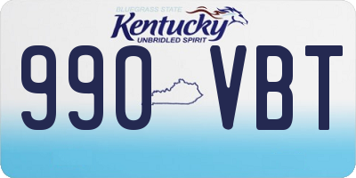 KY license plate 990VBT