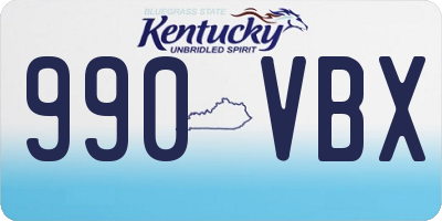 KY license plate 990VBX