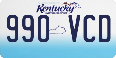 KY license plate 990VCD