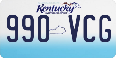 KY license plate 990VCG