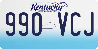 KY license plate 990VCJ