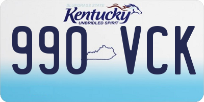 KY license plate 990VCK