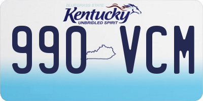 KY license plate 990VCM