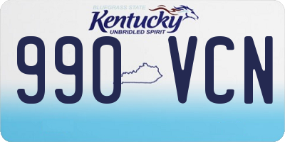 KY license plate 990VCN