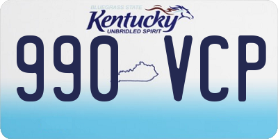 KY license plate 990VCP