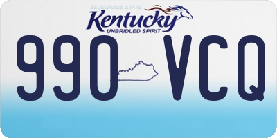 KY license plate 990VCQ