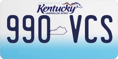 KY license plate 990VCS