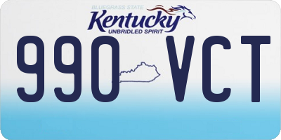 KY license plate 990VCT