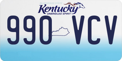 KY license plate 990VCV
