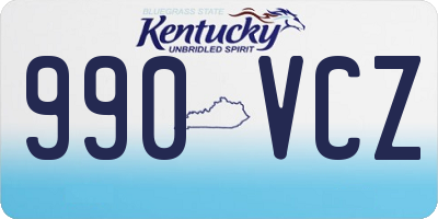 KY license plate 990VCZ