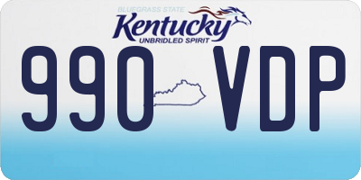 KY license plate 990VDP