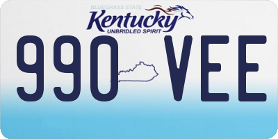 KY license plate 990VEE