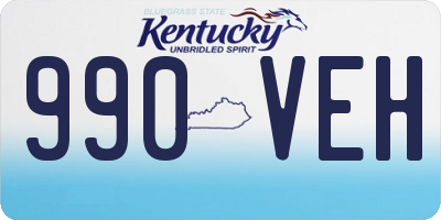 KY license plate 990VEH