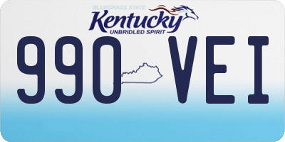 KY license plate 990VEI