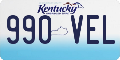 KY license plate 990VEL