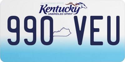 KY license plate 990VEU