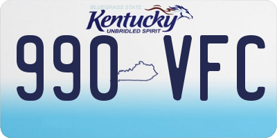 KY license plate 990VFC