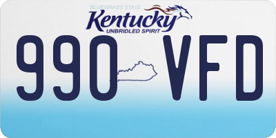 KY license plate 990VFD