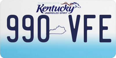 KY license plate 990VFE