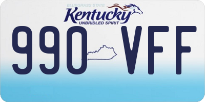 KY license plate 990VFF