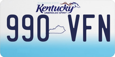 KY license plate 990VFN