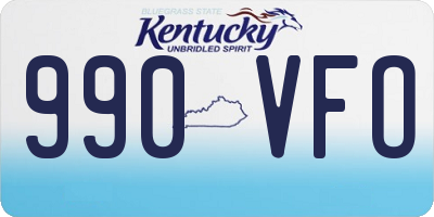 KY license plate 990VFO