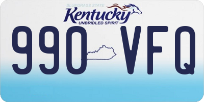 KY license plate 990VFQ