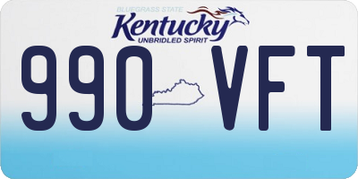 KY license plate 990VFT